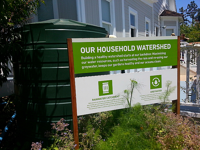 Rainwater recycling at The Ecology Center - San Juan Capistrano, California