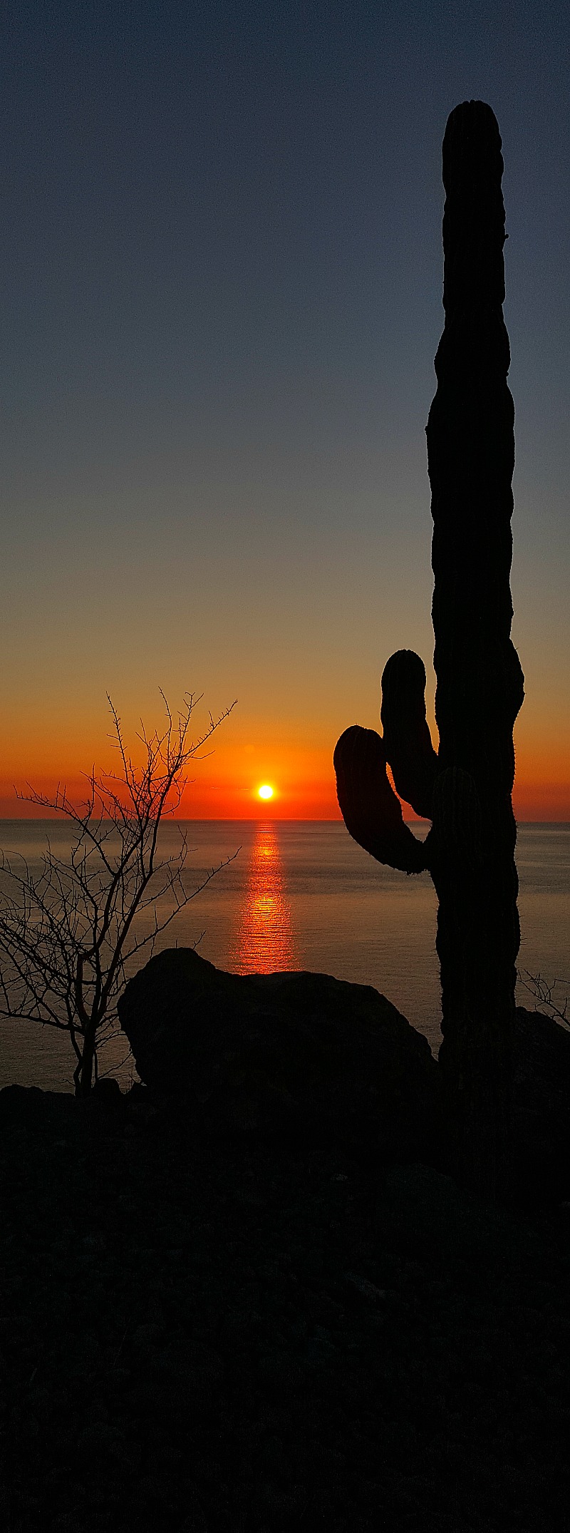 Sunrise at the 17th hole of the Danzante Bay Golf Course at Villa Del Palmar Islands of Loreto - Baja California Sur, Mexico