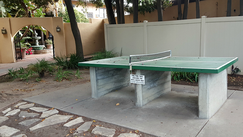 Outdoor recreation area at the Historic Santa Maria Inn