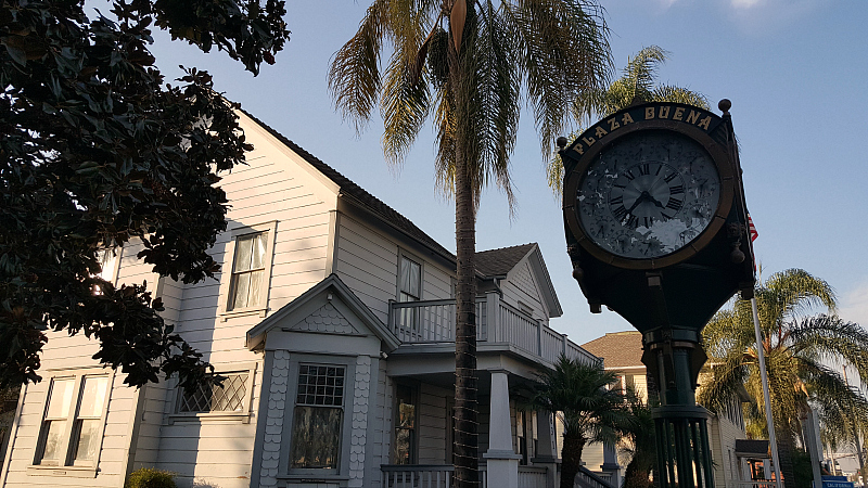 Antique Clock at Buena Park Historic District