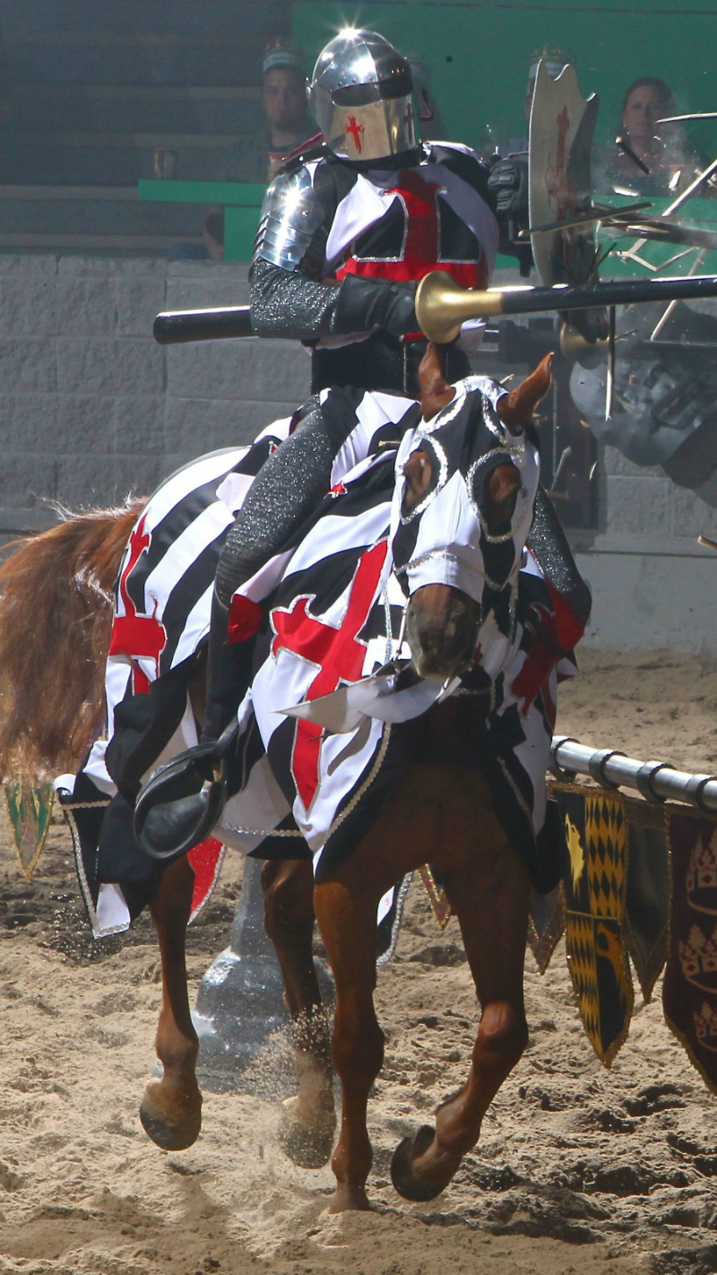 Jousting at Medieval Times Dinner and Tournament in Buena Park California