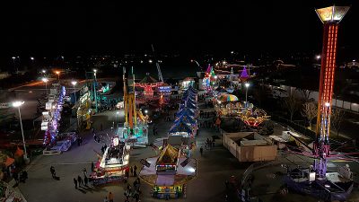 Ferris Wheel View Winter Fest Carnival