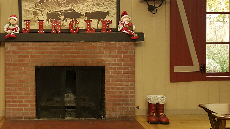 Santas Boots by the Fireplace at The Alisal Guest Ranch