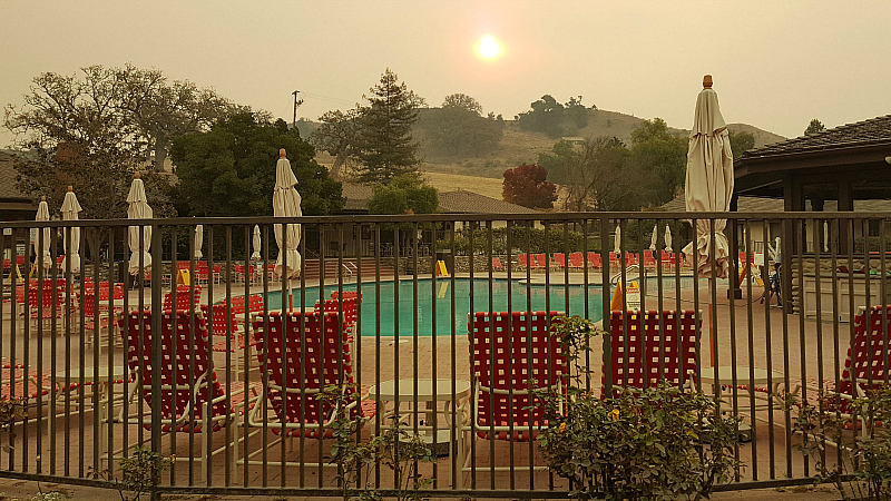 Sunrise Over the Pool at Alisal