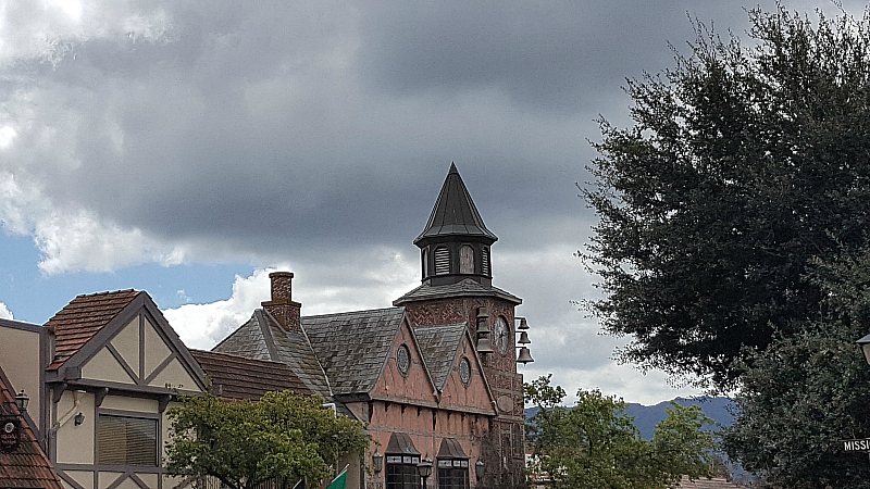 rain clouds solvang blue sky