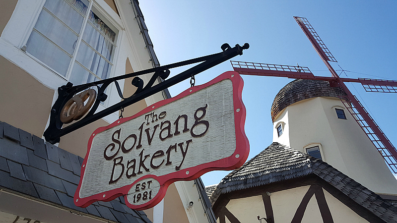 solvang bakery windmill sky
