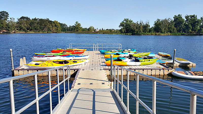 lodi boathouse dock kayaks