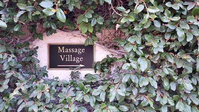 glen ivy massage village sign