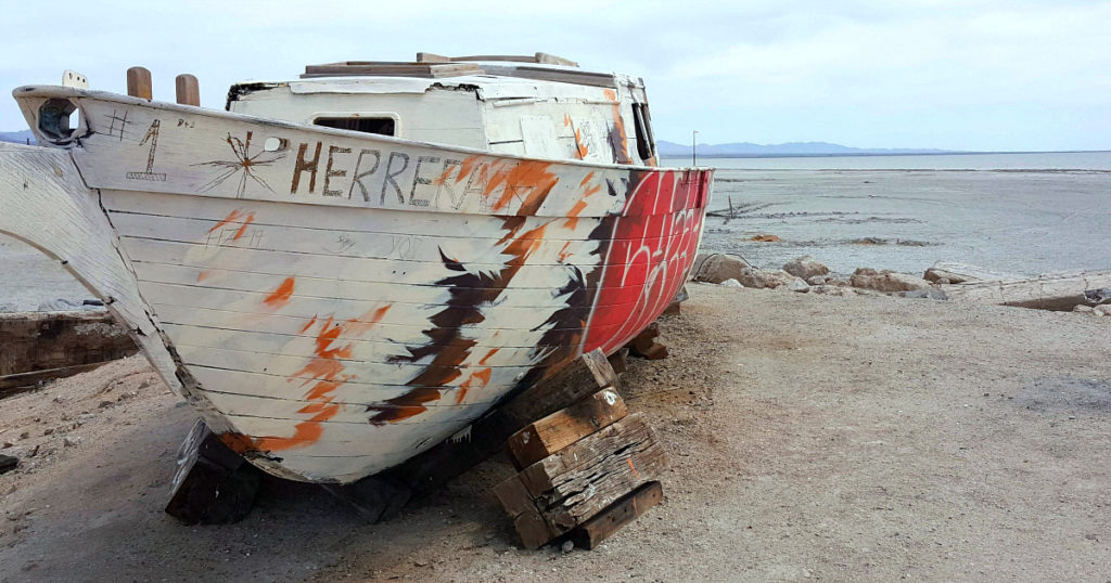 beached boat salton sea - Valerie Was Here