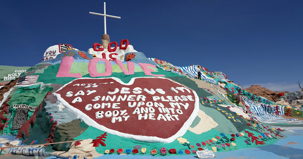 feature salvation mountain god is love