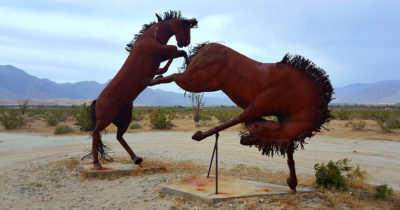 galleta meadows fighting horses sculptures