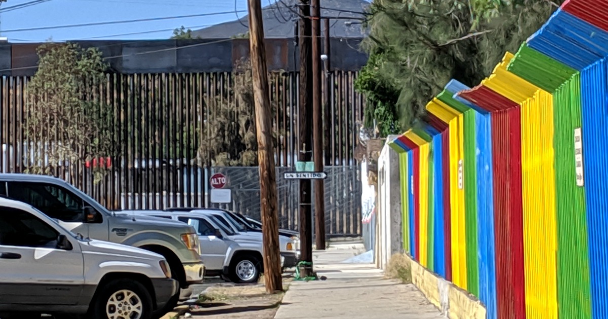 border fence view from mexico