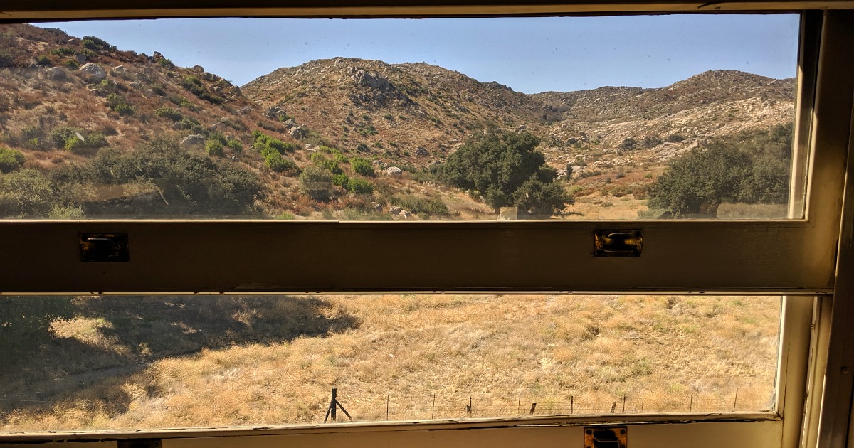 view from the campo train ride