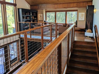 Stairs to 3rd floor library and walkway