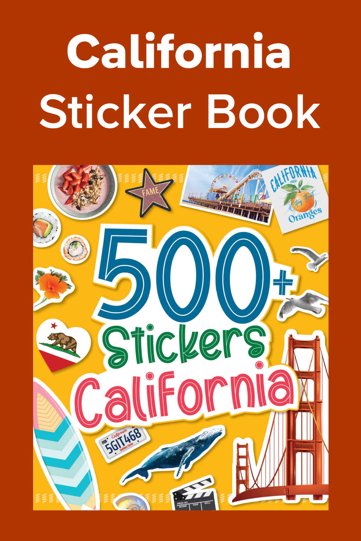 Celebrate Golden State style with 500 Stickers: California! See how 16 pages of high-quality, vibrant stickers make this easy-to-use book perfect for travel journals, luggage decorating, and road trip keepsakes for kids and adults alike.