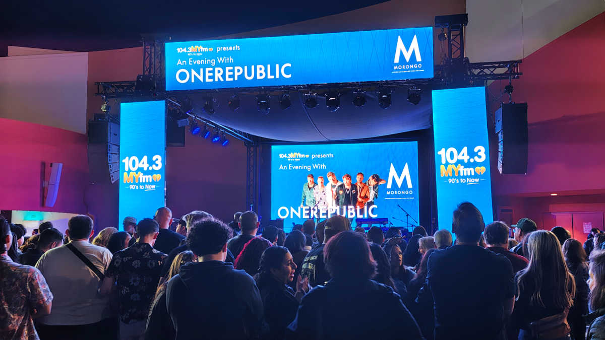 104.3 myfm onerepublic stage morongo oasis pool