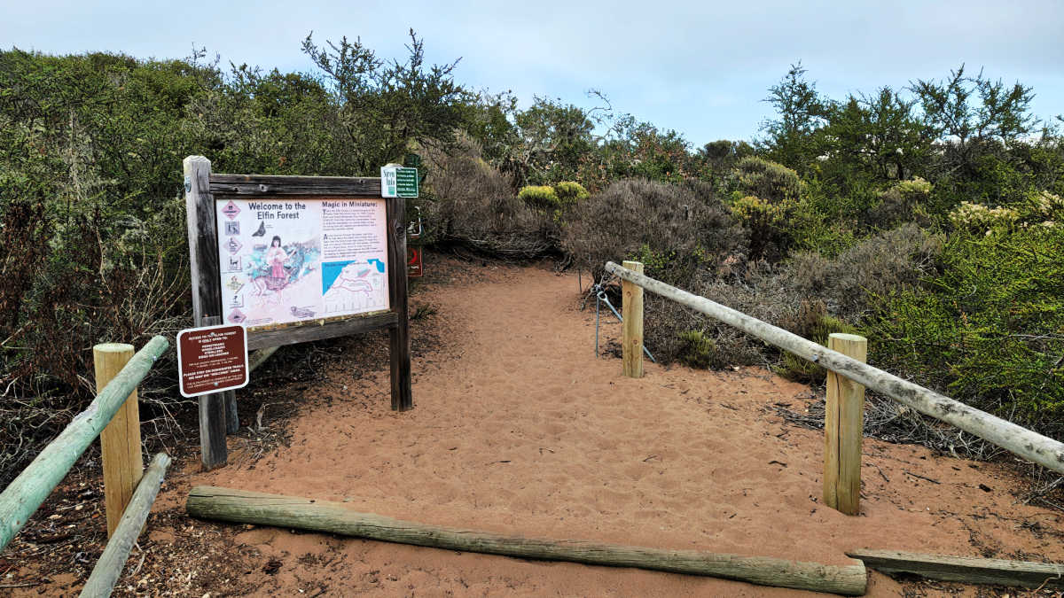elfin forest entrance sign
