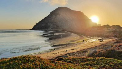 morro rock sunset