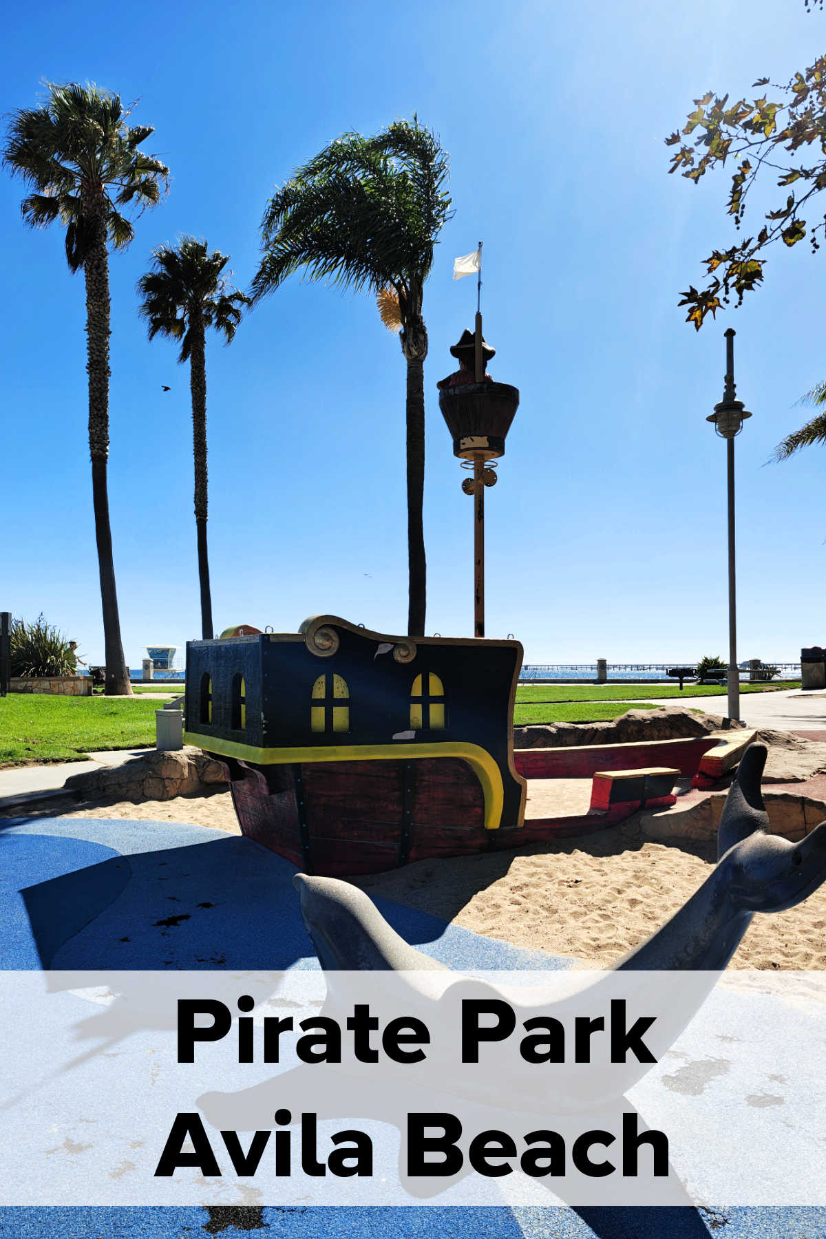 Visiting Avila Beach with kids? Stop by Avila Park (affectionately known as Pirate Park) at 50 San Juan Street. Located in downtown Avila Beach near the pier and Central Coast Aquarium, this free pirate-themed park features imaginative play structures, expansive grassy lawns, picnic tables, and clean restrooms.
